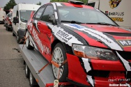 Rallye Český Krumlov: Čtvrtek v areálu výstaviště v Českých Budějovicích